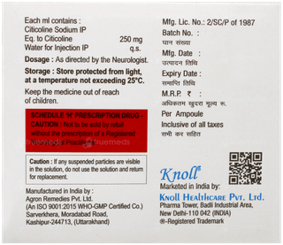 Citinol 250 Mg Injection 2 Ml